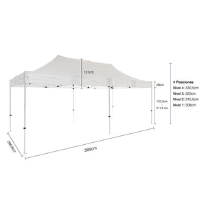 Carpa plegable 3×6 Acero Basic