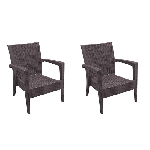 Pack 2 Sillones de Exterior Miami Lounge Armchair Ratán