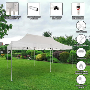 Carpa plegable 3×6 Aluminio ExpertPlus+ detalle características hostelería eventos exterior