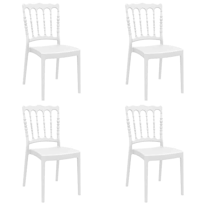 Pack 4 Sillas de Exterior Napoleon Blanco profesional hostelería eventos restaurante