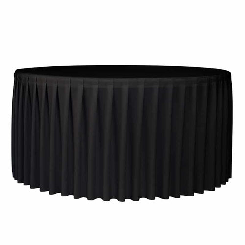 Funda Plisada para Mesa Redonda Planet150 – Color Negro