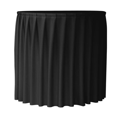 Funda Plisada para Mesa Redonda Praxis 80 - Color Negro