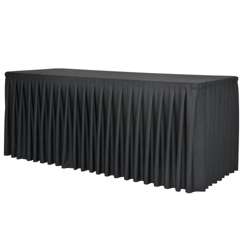 Funda Plisada Negra para Mesa 240X76 Cm
