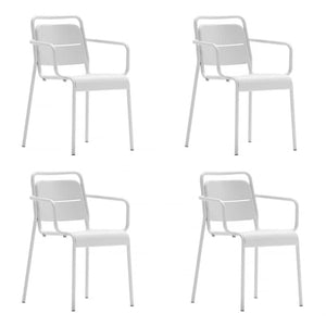 Pack 4 Sillas Metálicas con Brazos Alma profesional hostelería eventos restaurante