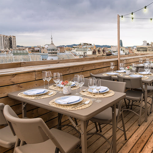 Mesa Plegable Rectangular 122x75cm XL 4 Zown Premium