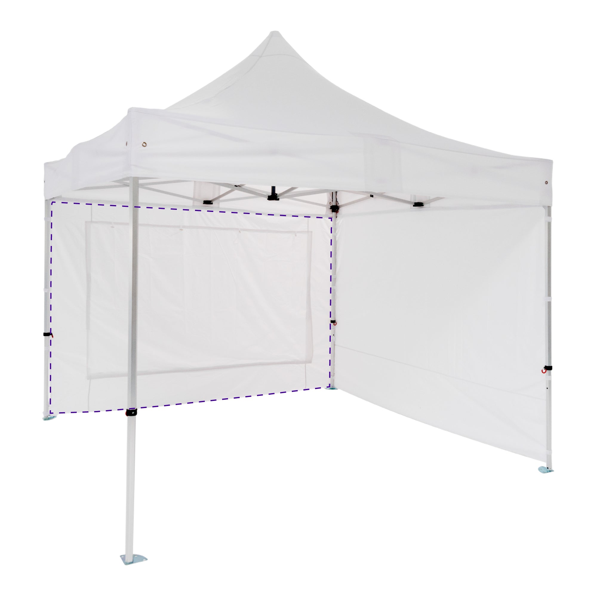 Pared con ventana para carpa 4,5 metros