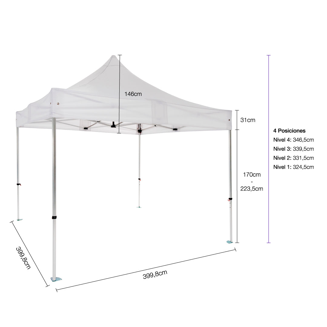 Carpa plegable 4×4 Aluminio ExpertPlus+