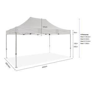 Carpa plegable 3×4,5 Aluminio Expert