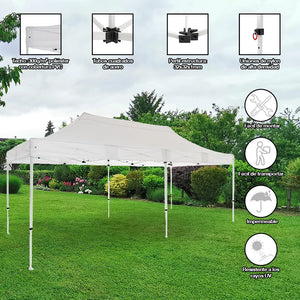 Carpa plegable 3×6 Acero Basic detalle características hostelería eventos exterior