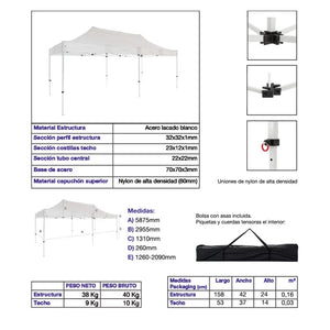 Carpa plegable 3×6 Acero Basic imagen adicional eventos profesional exterior hostelería
