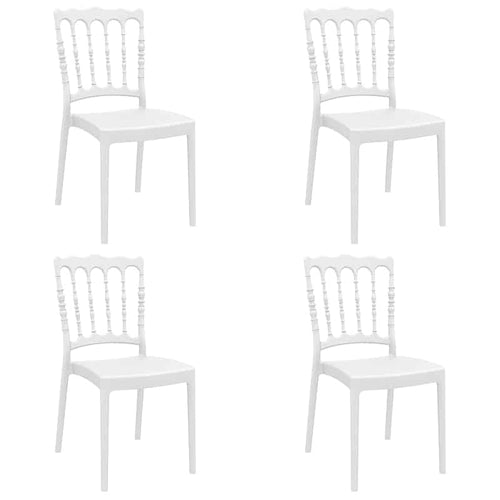 Pack 4 Sillas de Exterior Napoleon Blanco