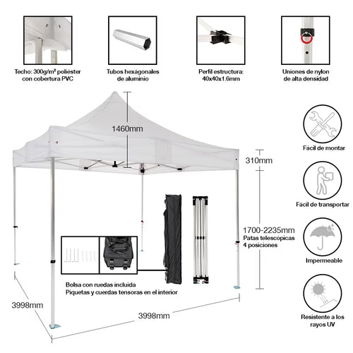 Carpa plegable 4×4 Aluminio Expert