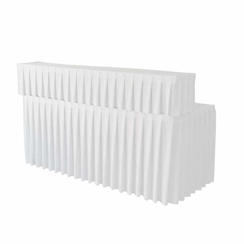 Funda Plisada para Mesa Buffet - Color Blanco profesional hostelería eventos restaurante