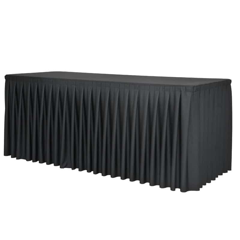 Funda Plisada para Mesa XL 180 - Color Negro profesional hostelería eventos exterior