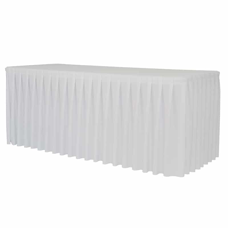 Funda Plisada para Mesa XXL 240 - Color Blanco profesional hostelería eventos restaurante