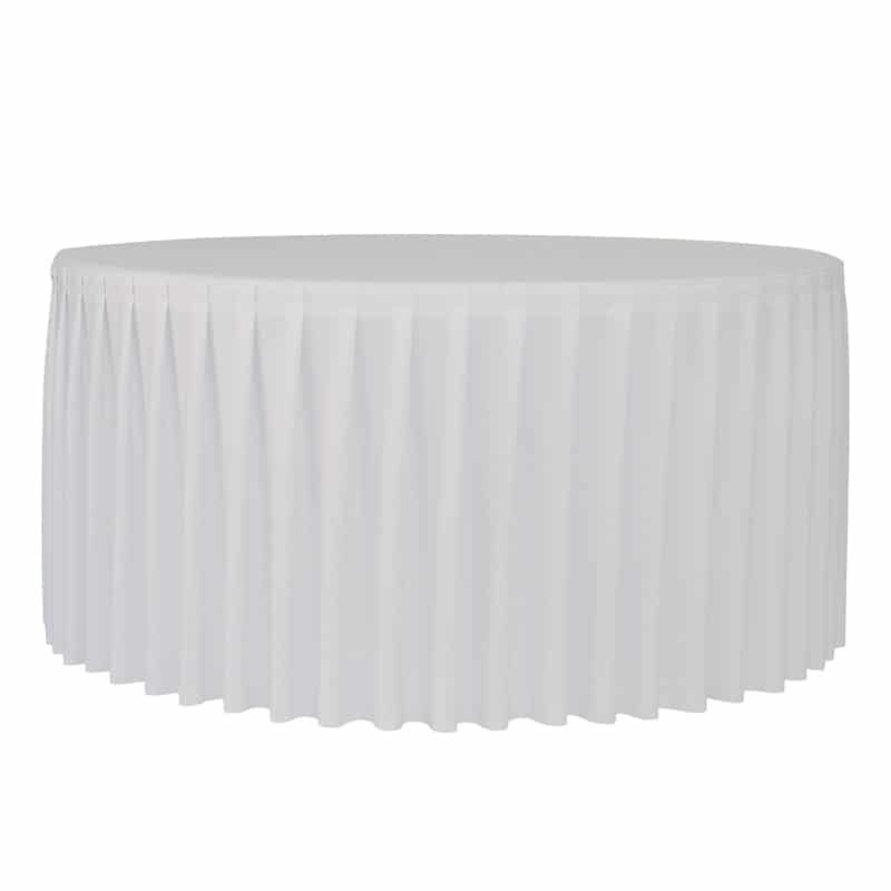 Funda Plisada para Mesa Redonda Planet 150 - Color Blanco profesional hostelería eventos restaurante
