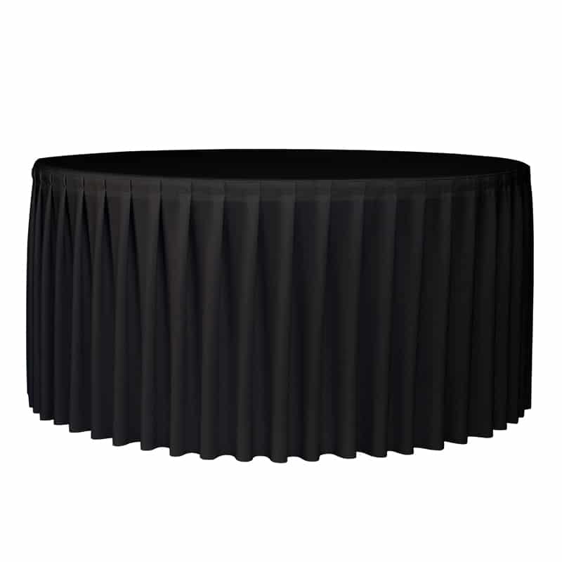 Funda Plisada para Mesa Redonda Planet150 – Color Negro profesional hostelería eventos restaurante