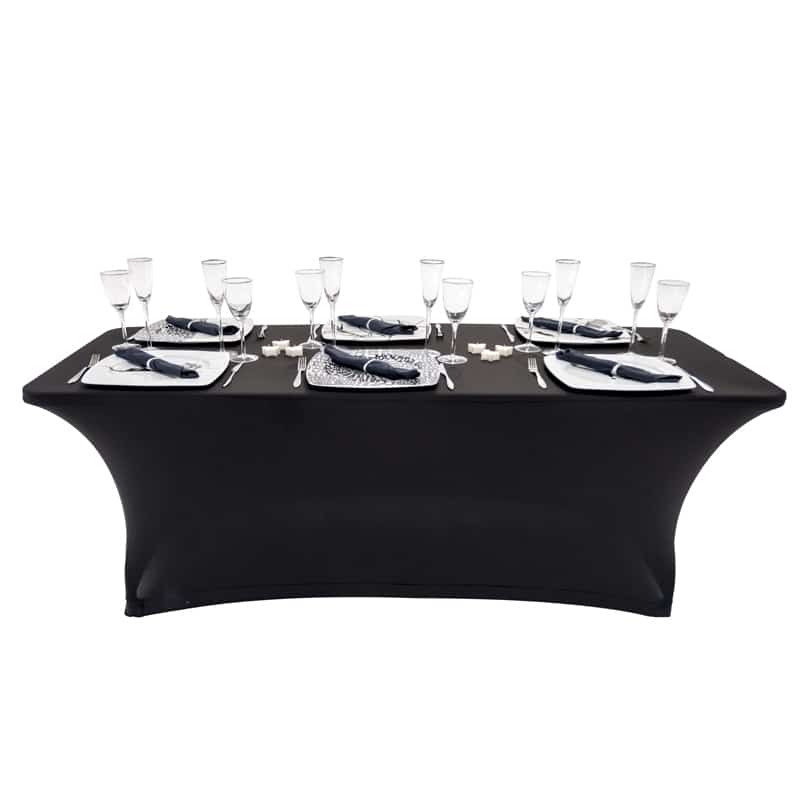 Funda Elástica para Mesa Oskar/Halff180 - Color Negro profesional hostelería eventos restaurante