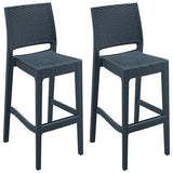 Pack 2 Taburetes de Exterior Jamaica Bar Ratán profesional hostelería eventos restaurante