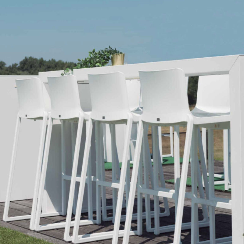 Pack 25 Taburetes altos para Bar Apilables Kasar con carro de transporte incluid imagen adicional eventos profesional