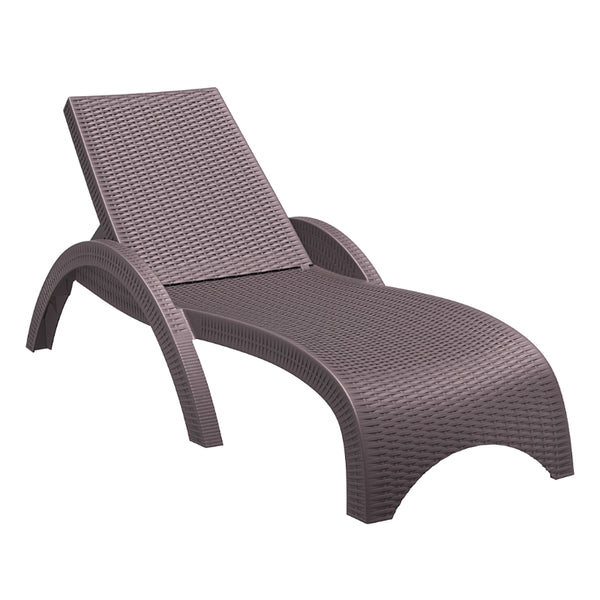 Pack de 2 Tumbonas Ratán Fiji Marrón SIESTA EXCLUSIVE profesional hostelería eventos mobiliario