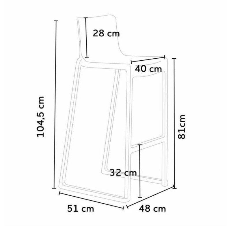Pack 25 Taburetes altos para Bar Apilables Kasar con carro de transporte incluid vista alternativa mobiliario hostelería
